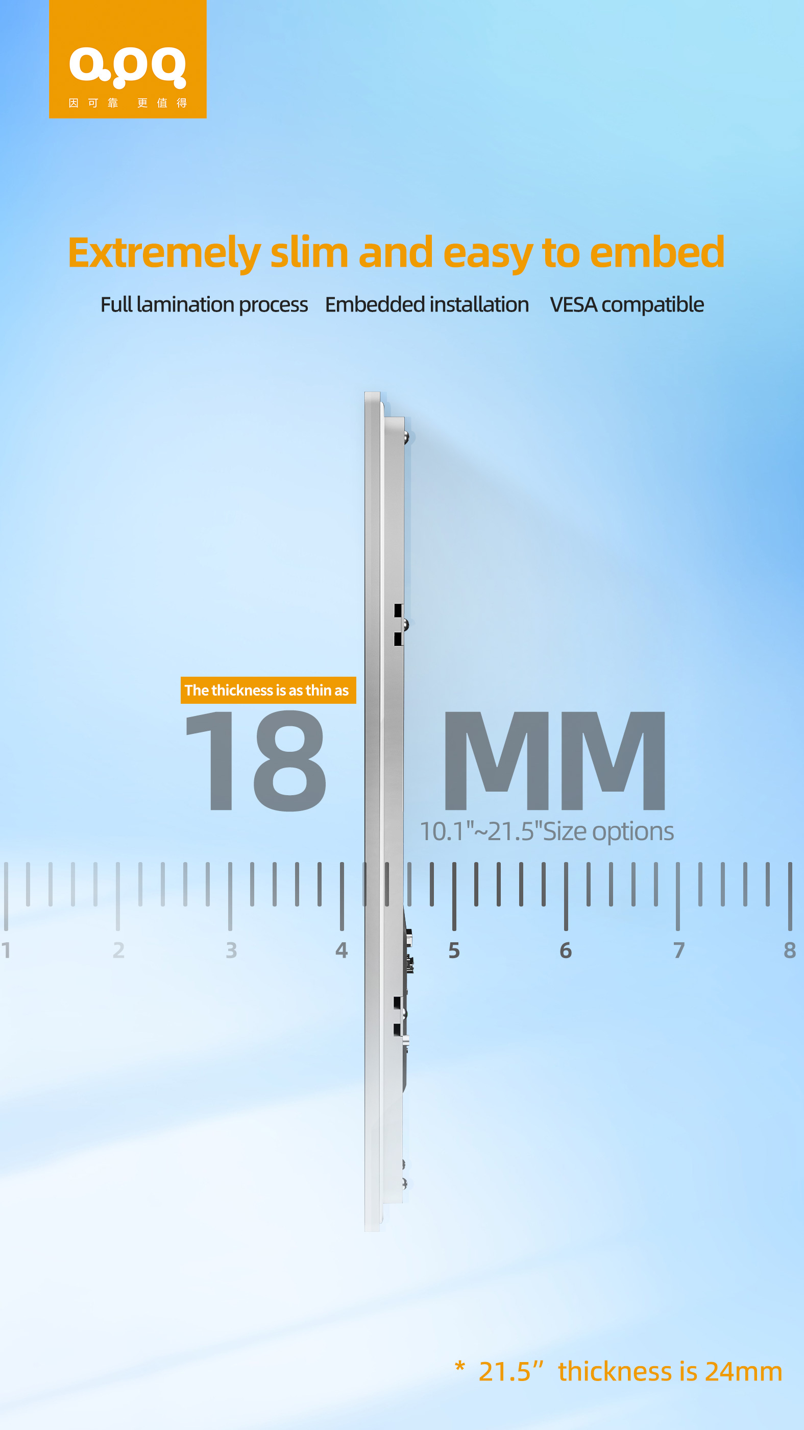 APQ ITD Series New Product Launch: Ultra cost-effective industrial grade display, as thin as 18mm!